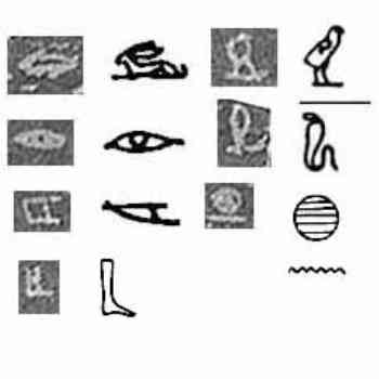 Click para ampliar. Pulsa en el nombre para ver la ficha. Hieroglifikoa